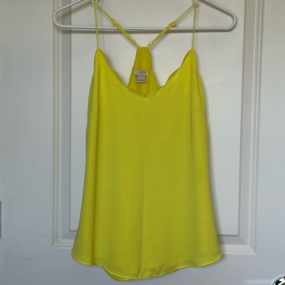 JCrew bright yellow scalloped tank - Sz 2